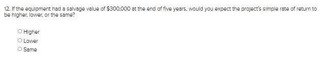 five years and no salvage value. The company's discount rate is 14%.