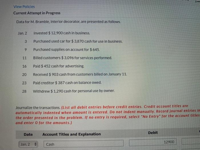 HELP WITH CORRECTING AND FIXING PLEASE View Policies Current Attempt in Progress