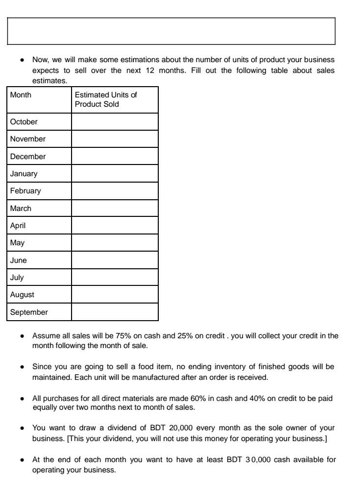 on the list you have prepared in the last table. Remember, Total