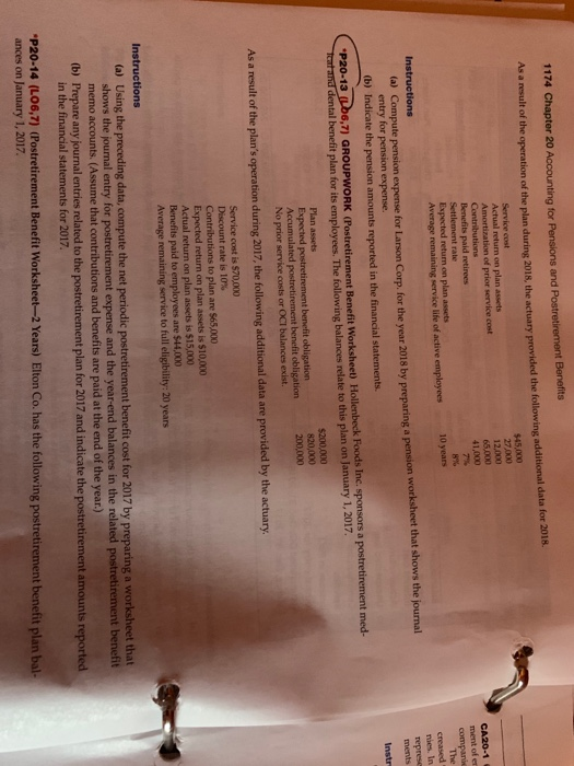 an do the text book solution... i just need help with p20-13