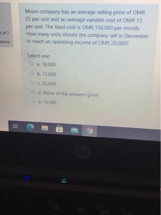 of the answers given d. 15% . 252 2 Which of the