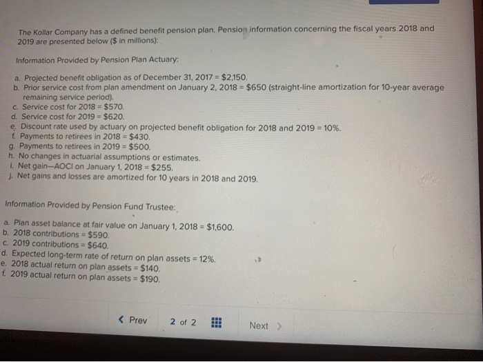 plan amendment on January 2, 2018 = $650 (straight-line amortization for 10-year
