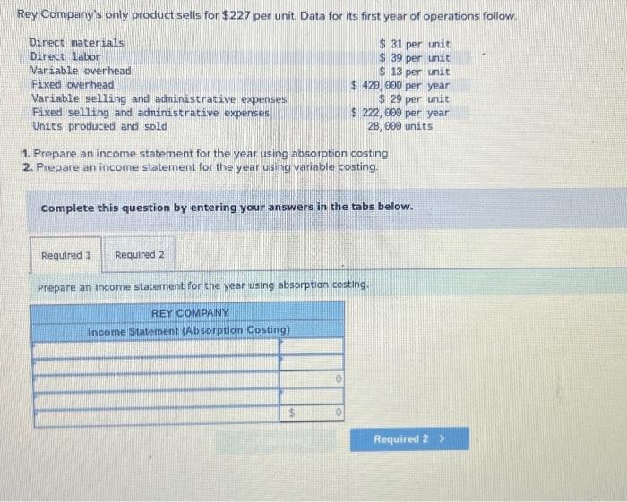 questions displayed below.] The first production department of Stone Incorporated reports the