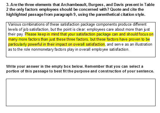 cite and document those text references. The questions in this task get