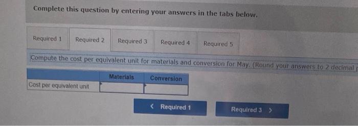 stages prior to completion Information on work in the first department, Cooking,