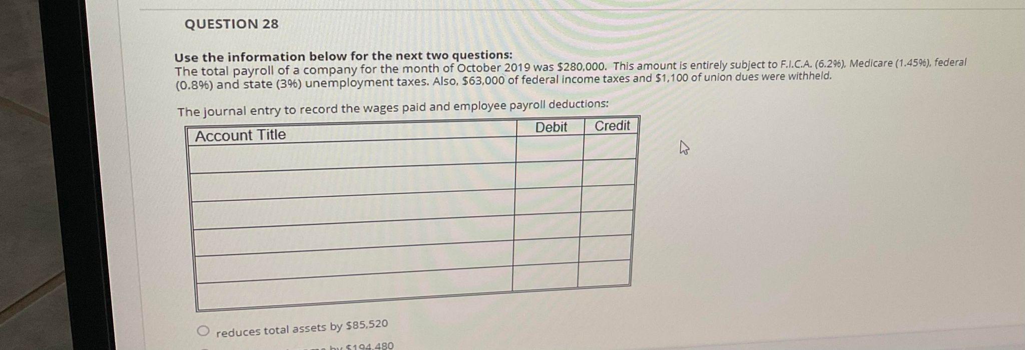 Answer question 29 please!!! QUESTION 28 Use the information below for the