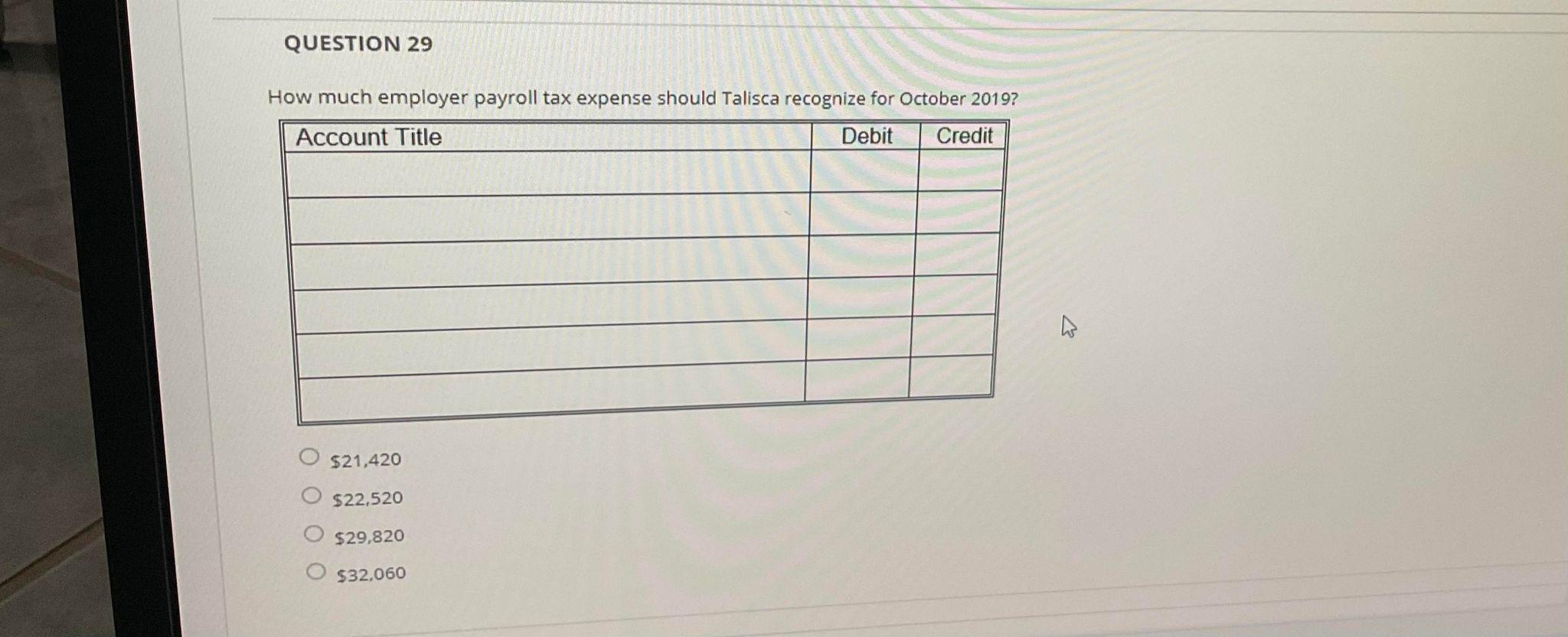 next two questions: The total payroll of a company for the month