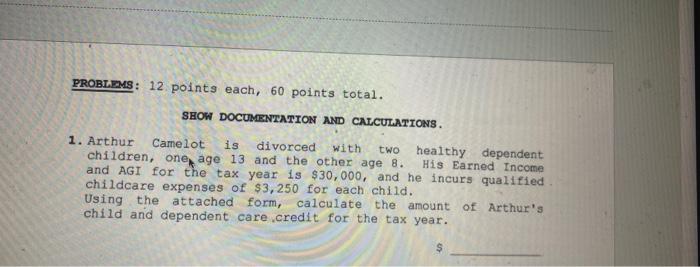  do not own right to this PROBLEMS: 12 points each, 60