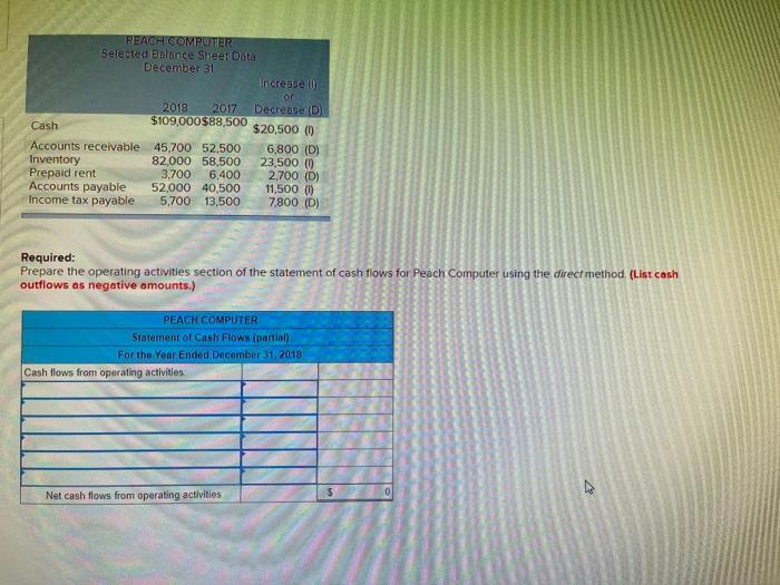 PEACH COMPUTER Income Statement For the year ended December 31, 2018 Net