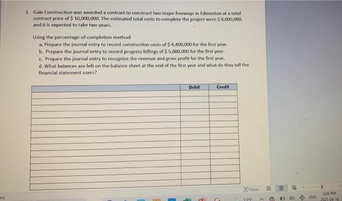 3. Gale Construction was awarded a contract to construct two major