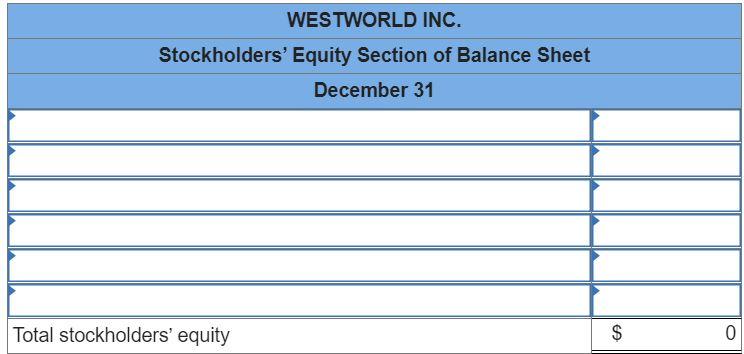 QS 11-17 Preparing stockholders equity section LO P1, C2, P3 On December