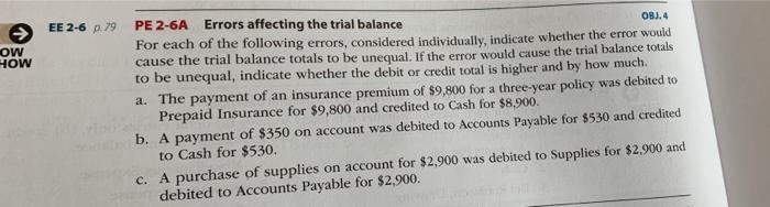  EE 2-6 p. 79 => OW HOW PE 2-6A Errors affecting