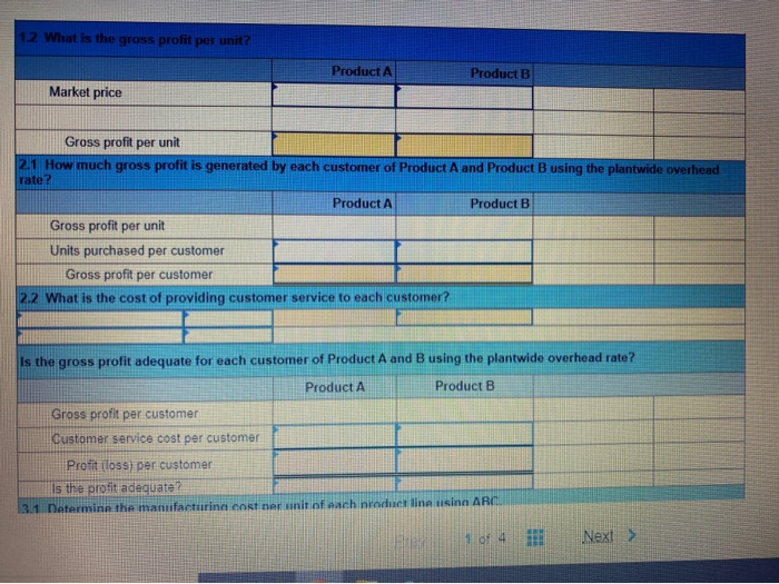 Number of customers Market price Product A $15 per unit 0.5 DLH