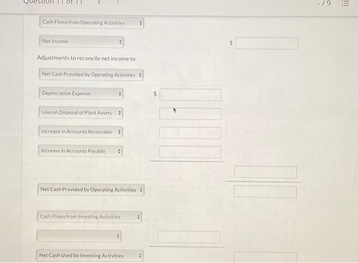 Dividends declared and paid were $19,000. 2. No noncashinvesting and financing activities