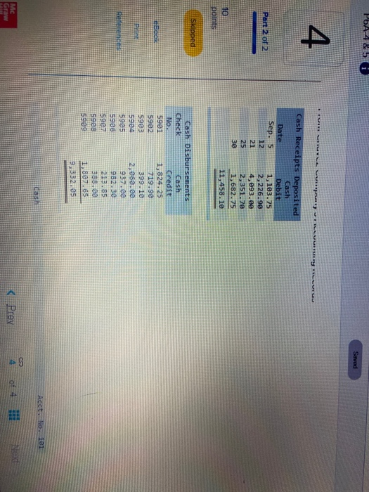 30 Bank Statement PREVIOUS BALANCE 16,808.45 TOTAL CHECKS AND DEBITS 9,620.05 TOTAL