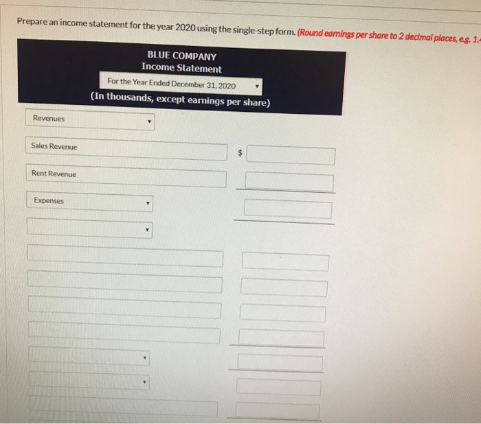 of presenting income statement in a multiple steper single step for the