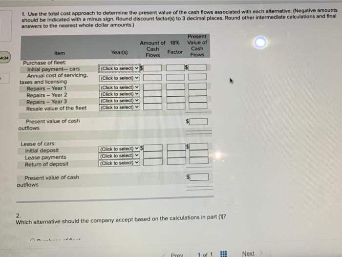 cars for its sales staff. In the past, the company has always