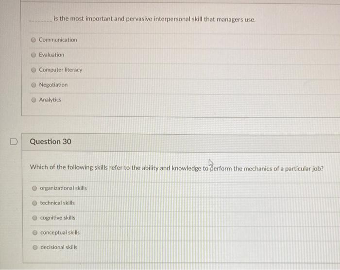 is the most important and pervasive interpersonal skill that managers use.