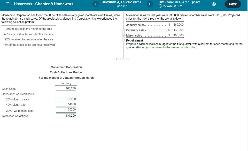  E Homework: Chapter 9 Homework Question 4, E9-30A (simil. Part 1