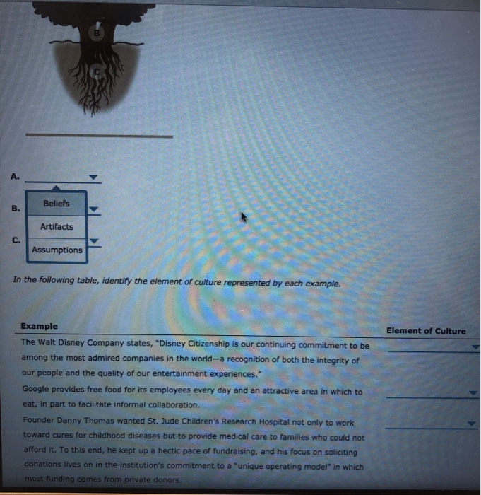 knowledge of how values interact with culture to choose the correct labels