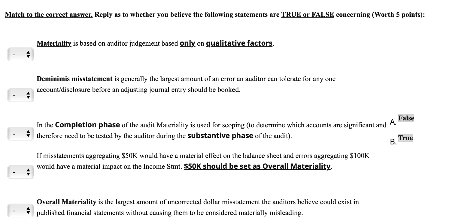 Match to the correct answer. Reply as to whether you believe