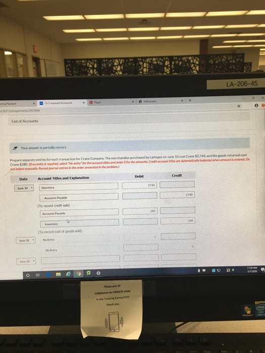 Crane Company. The merchandise purchased by Lapur on June 10 cost Crane