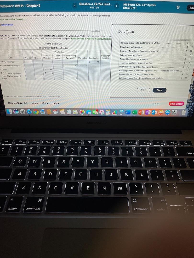  Much help needed Thank you Homework: HW #1 - Chapter 2