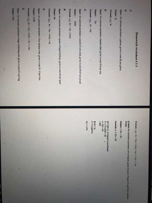 the answers to the worksheet, 1-3 that is needed to answer this