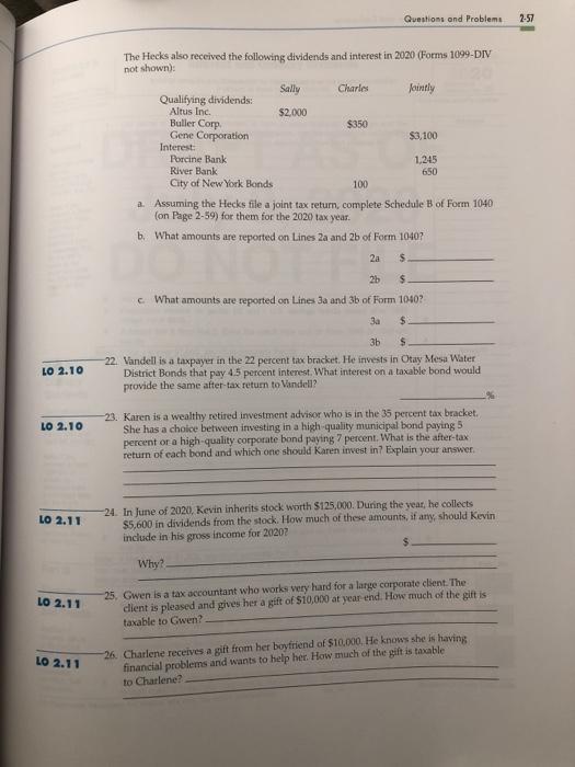 funds d. Prizes e. Gambling winnings 4. Which of the following types