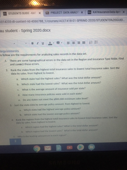  BE STUDENTS GUIDE -KAT X PROJECT: DATA ANALYX B KATInsurance Data