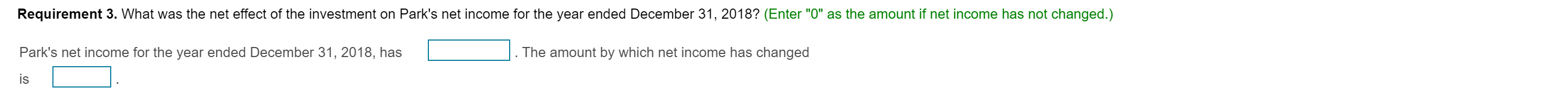 1, 2012, Park Co.decides to invest excess cash or 18,200 by purchasing