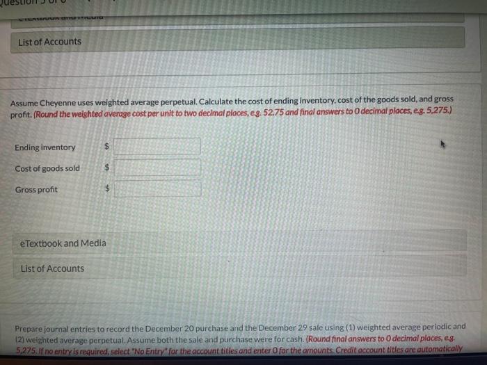 the following and sales of inventory were made: Sales Units Date Jan.