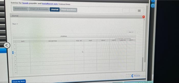 note to Nas Bank The payments of $40,673 with the first payment