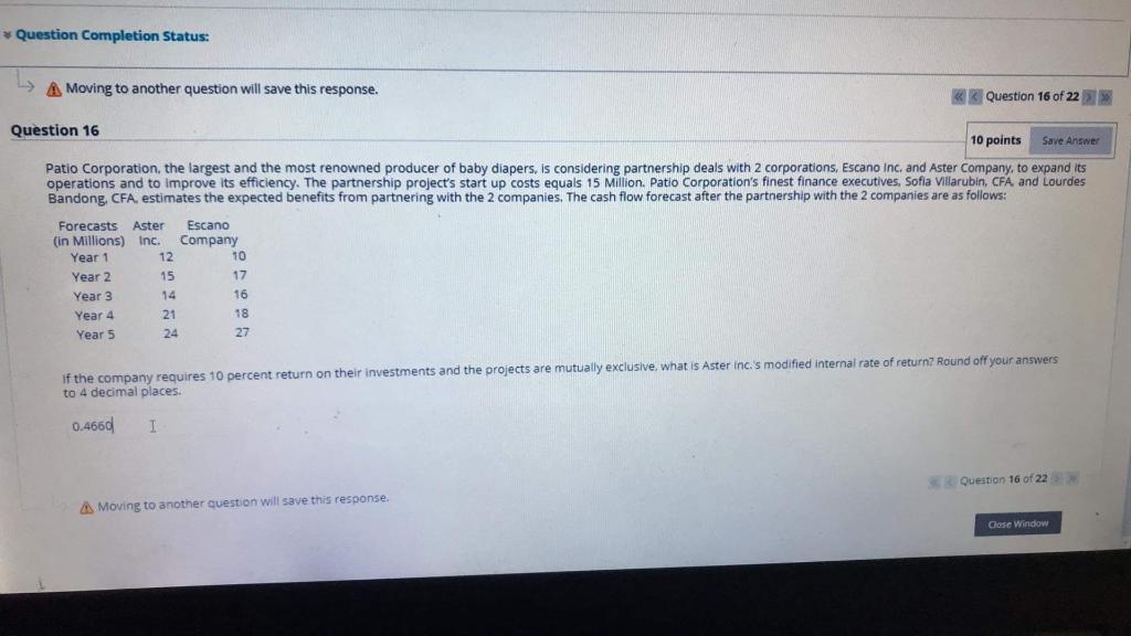 producer of baby diapers, is considering partnership deals with 2 corporations. Escano