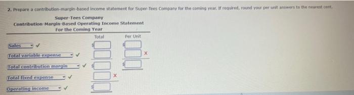 sell 18.000 T-shirts at $18 each in the coming year. Product costs