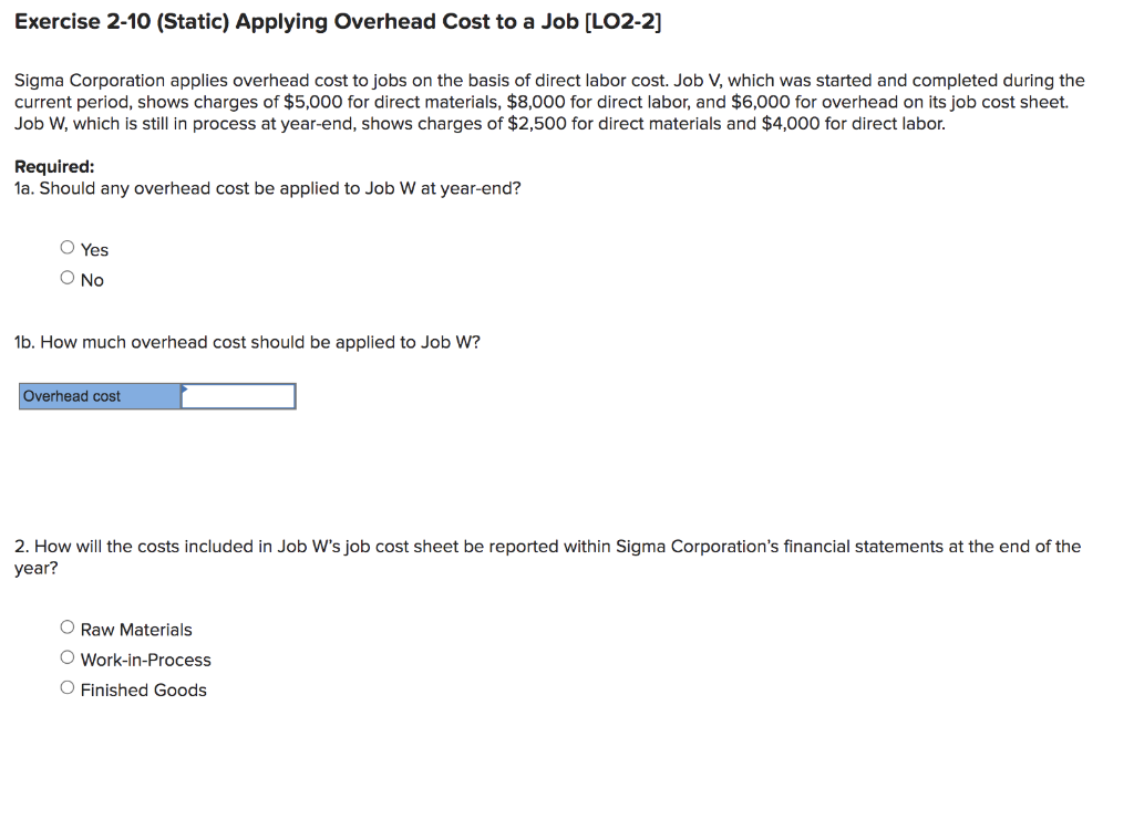 LO2-3] Newhard Company assigns overhead cost to jobs on the basis of