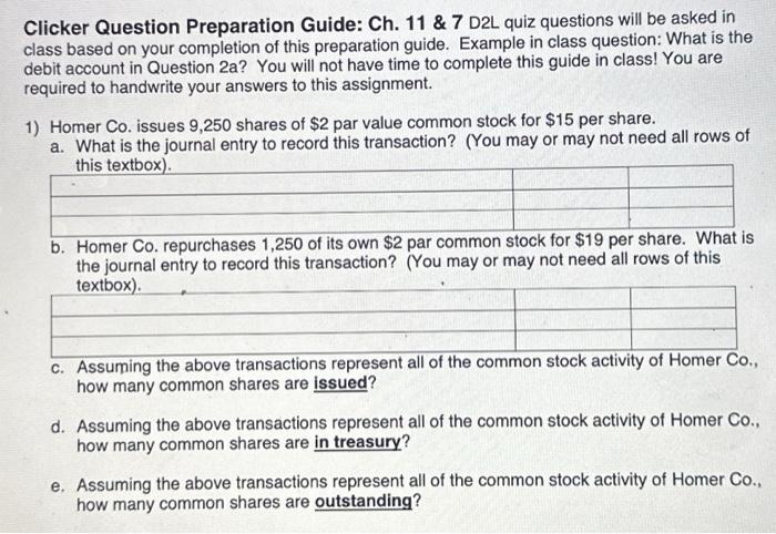 answer it fast Clicker Question Preparation Guide: Ch. 11 \& 7 D2L
