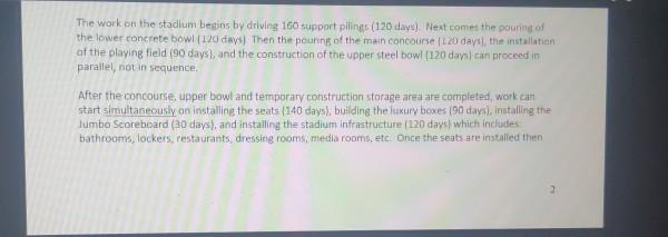 Construction Company is preparing a bid to build the new 56,000 seat