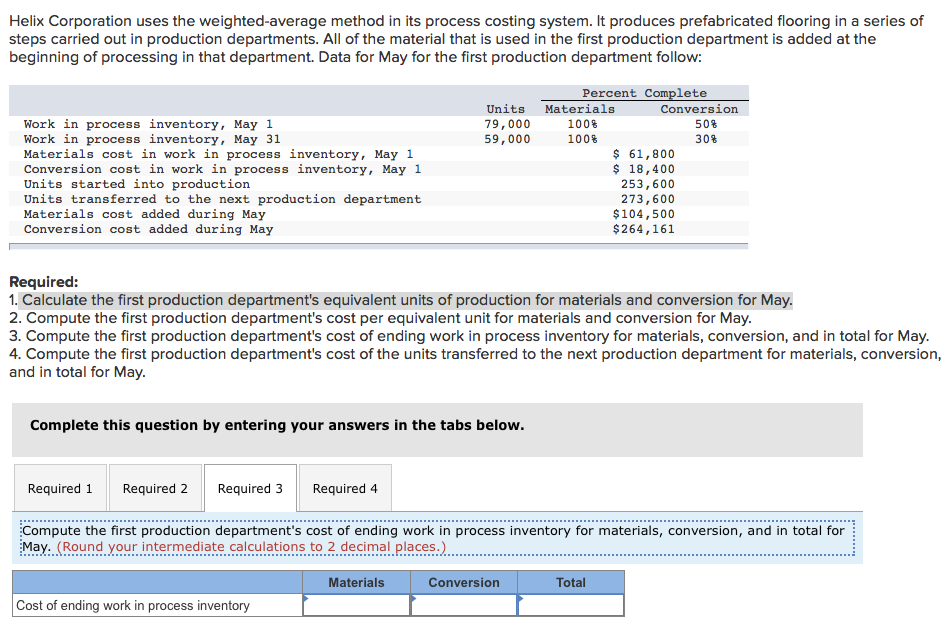 production departments. All of the material that is used in the first