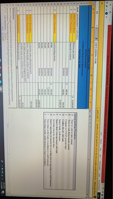 recipes journal B Trace to cash b ements on Compare to 9/30/X5
