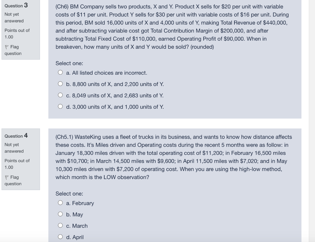 $200,000 this month, contribution margin of $100,000, monthly fixed cost of $80,000
