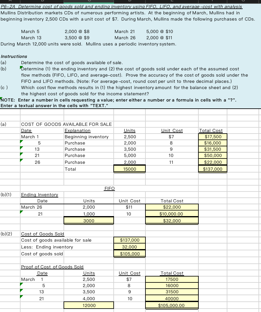 After you have completed P6-2A, consider the following additional question. Assume that
