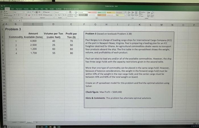 Solve problem show equations and solver constraints TH DS go B E