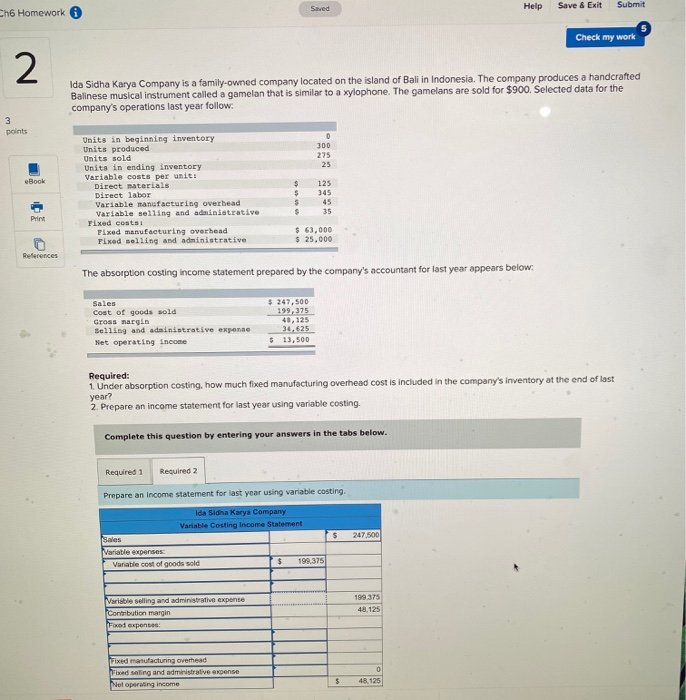  th6 Homework Help Save & Exit Submit Check my work Ida