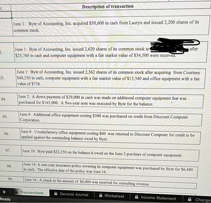 8 1212 Accum. Depr.-Office Equip. 9 1311 Computer Equip. 10 1312 Accum.