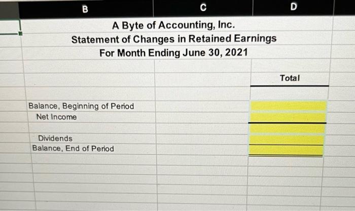 Retained Eamings 23 3300 Dividends 24 3400 Income Summary 25 4100 Computer