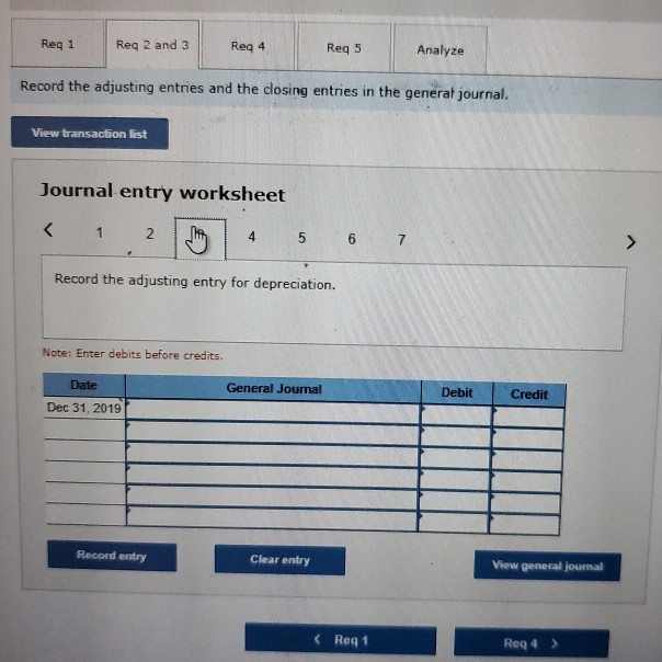 the owner's home follows Required: 1. Complete the worksheet 2. Record the