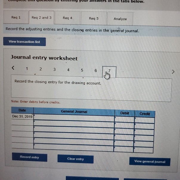 to enter beginning balances 5. Prepare a post-closing trial balance Analyze What