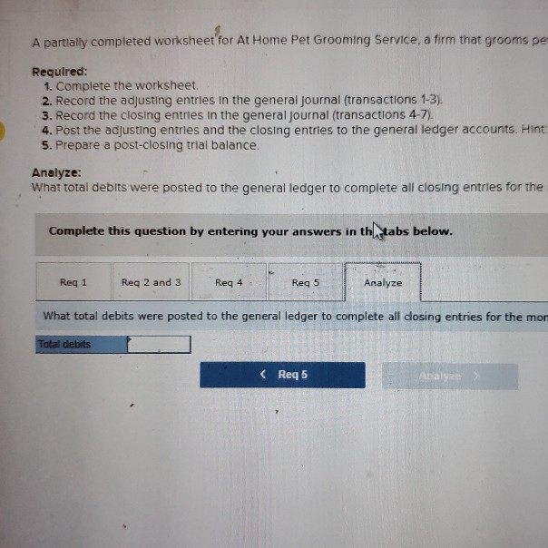 answers in the tabs below. Analyze Complete the worksheet At Home Pet