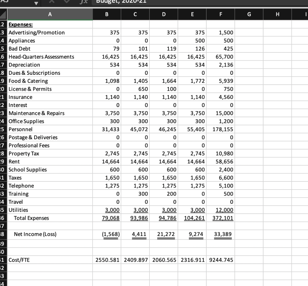 formulas if possible B C D E F G H Quarter 1